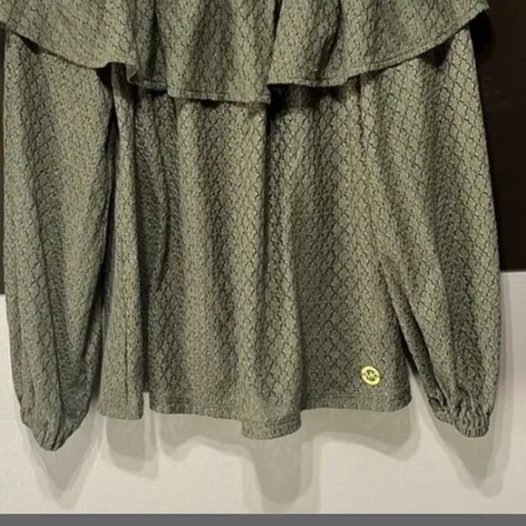 Michael Kors Green Relaxed Ruffled Blouse - Picture 4 of 4